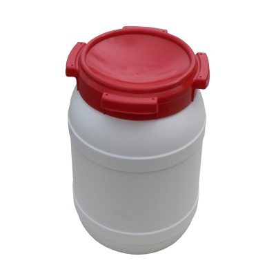 Plastové sudy bielo/červené so skrutkovacím vekom – 3,60 l, 6,40 l, 10,40 l, 15,40 l, 20,00 l, 26,00 l